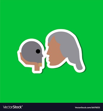 Paper sticker on stylish background hamlet vector image