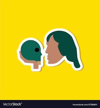 Paper sticker on stylish background hamlet vector image