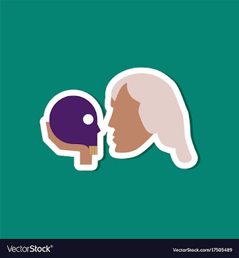 Paper sticker on stylish background hamlet vector image
