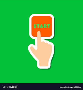 Paper sticker on stylish background hand button vector image