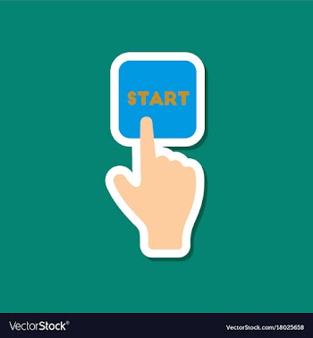 Paper sticker on stylish background hand button vector image