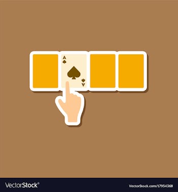Paper sticker on stylish background hand playing vector image
