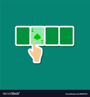 Paper sticker on stylish background hand playing vector image