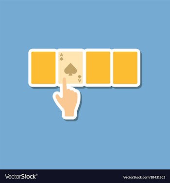 Paper sticker on stylish background hand playing vector image
