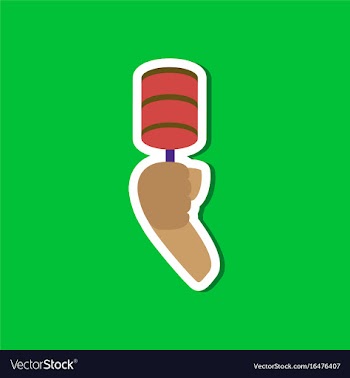 Paper sticker on stylish background hand with vector image