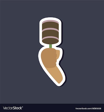 Paper sticker on stylish background hand with vector image