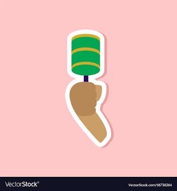Paper sticker on stylish background hand with vector image