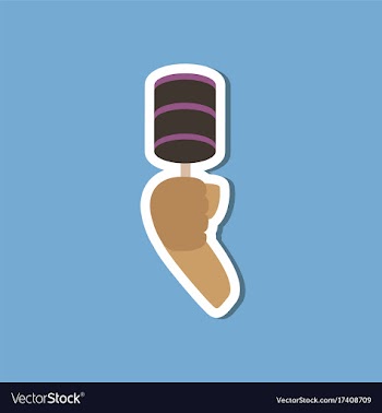 Paper sticker on stylish background hand with vector image