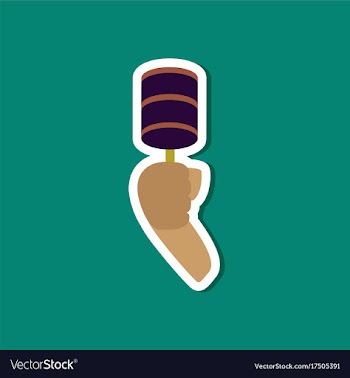 Paper sticker on stylish background hand with vector image