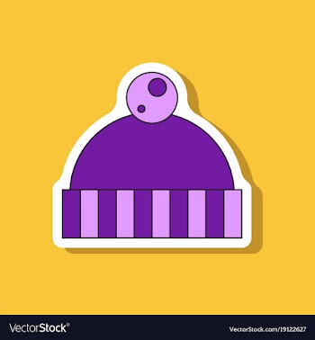 Paper sticker on stylish background hat vector image