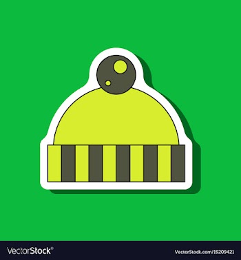Paper sticker on stylish background hat vector image