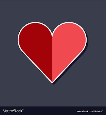 Paper sticker on stylish background hearts suit vector image