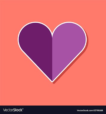 Paper sticker on stylish background hearts suit vector image