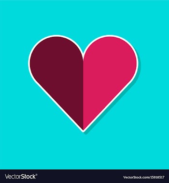 Paper sticker on stylish background hearts suit vector image