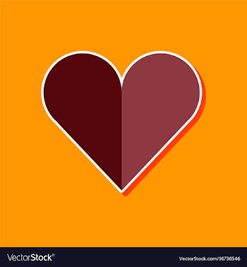 Paper sticker on stylish background hearts suit vector image
