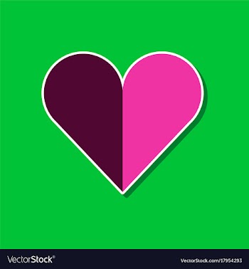 Paper sticker on stylish background hearts suit vector image