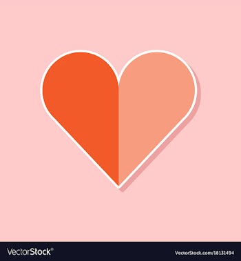 Paper sticker on stylish background hearts suit vector image