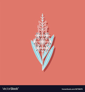 Paper sticker on stylish background herbal vector image