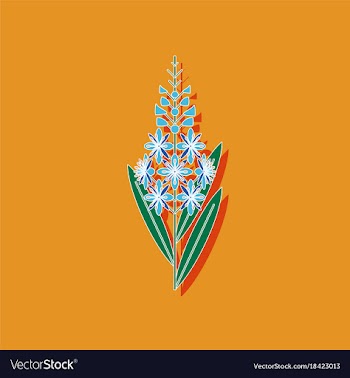 Paper sticker on stylish background herbal vector image
