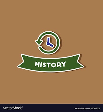 Paper sticker on stylish background history lesson vector image