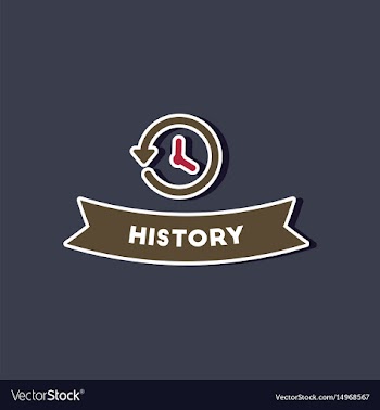 Paper sticker on stylish background history lesson vector image