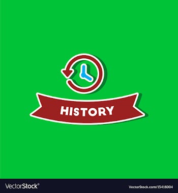 Paper sticker on stylish background history lesson vector image
