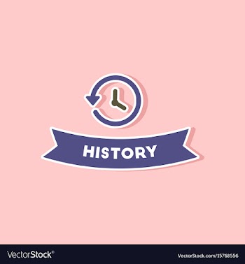 Paper sticker on stylish background history lesson vector image