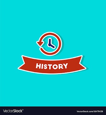 Paper sticker on stylish background history lesson vector image