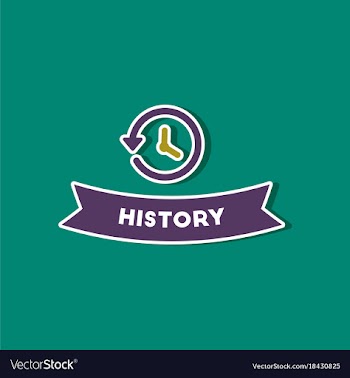 Paper sticker on stylish background history lesson vector image