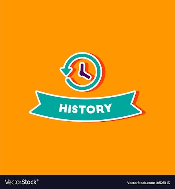 Paper sticker on stylish background history lesson vector image
