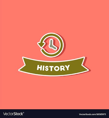 Paper sticker on stylish background history lesson vector image