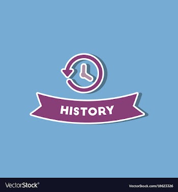 Paper sticker on stylish background history lesson vector image
