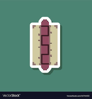 Paper sticker on stylish background hot dog vector image