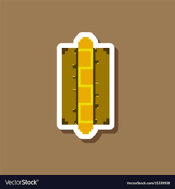 Paper sticker on stylish background hot dog vector image