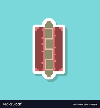 Paper sticker on stylish background hot dog vector image