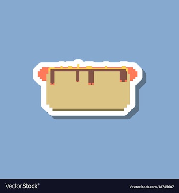 Paper sticker on stylish background hot dog vector image
