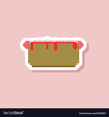 Paper sticker on stylish background hot dog vector image