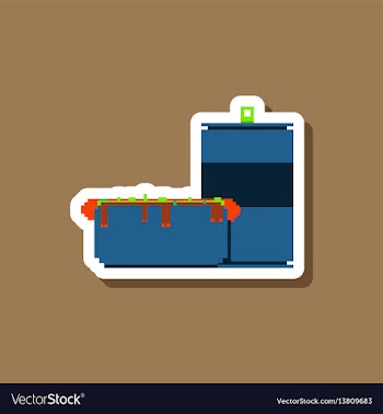 Paper sticker on stylish background hotdog and vector image