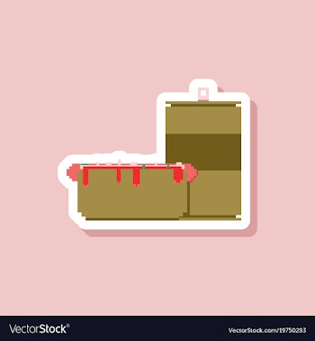 Paper sticker on stylish background hotdog and vector image