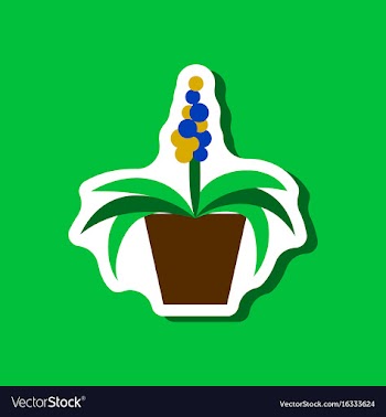 Paper sticker on stylish background hyacinth vector image