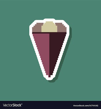 Paper sticker on stylish background ice cream cone vector image