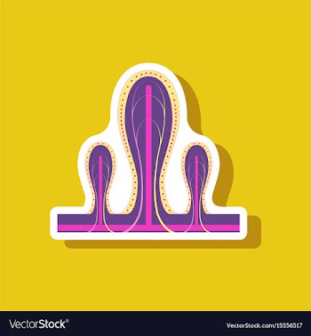 Paper sticker on stylish background intestinal vector image