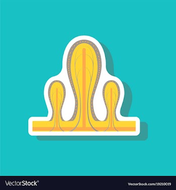 Paper sticker on stylish background intestinal vector image