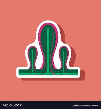 Paper sticker on stylish background intestinal vector image