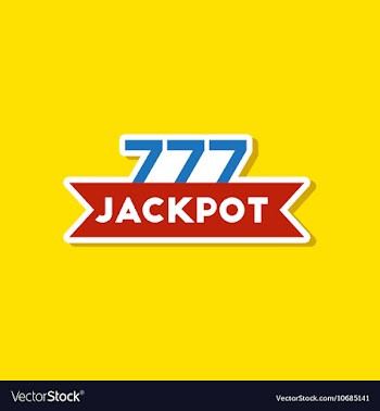 Paper sticker on stylish background jackpot Lucky vector image