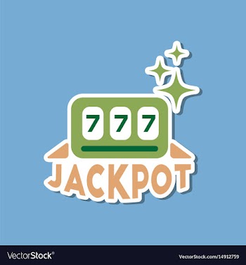 Paper sticker on stylish background jackpot lucky vector image