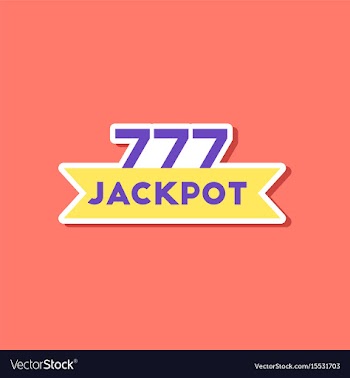 Paper sticker on stylish background jackpot lucky vector image