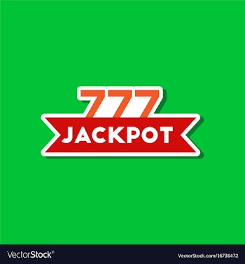 Paper sticker on stylish background jackpot lucky vector image