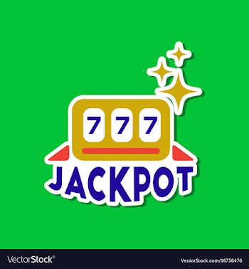 Paper sticker on stylish background jackpot lucky vector image