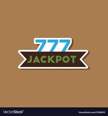 Paper sticker on stylish background jackpot lucky vector image